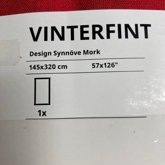 IKEA Vinterfint Design Synnove Mork STRIPED RED Tablecloth 57x126 inches - Picture 2 of 4